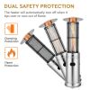 41000 BTU Stainless Steel Round Glass Tube Patio Heaters