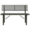 Patio Bench 43.3" Steel Black