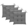 Garden Chairs with Gray Cushions 3 pcs Solid Teak Wood