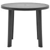 Garden Table Anthracite 35" Plastic