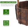 Outdoor Reinforced And Anticorrosive Wooden Wishing Well Flowerpot