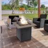 28" Square 48000 BTU Outdoor Propane Gas Fire Pit Table