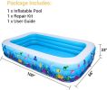 100"x 66"x 23" Inflatable Swimming Pool for Adult, Kids