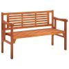 Foldable Garden Bench 47.2" Solid Eucalyptus Wood