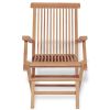 Folding Garden Chairs 2 pcs Solid Teak Wood