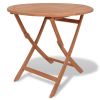 Folding Garden Table 33.5"x30" Solid Teak Wood