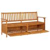 Storage Bench 66.9" Solid Wood Acacia