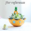 Inverted Umbrella and Frog Succulent Planter Pot Small Resin Cactus Herb Plant Pot Container