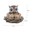 Cebastian Garden Owl and Baby Statue; Outdoor and Indoor Ornament;  Festive Ornament