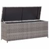 Garden Storage Box Gray 59.1"x19.7"x23.6" Poly Rattan