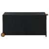 Garden Storage Box Black 51.2"x25.6"x45.3" Poly Rattan