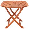 Folding Garden Table 63"x33.5"x29.5" Solid Eucalyptus Wood