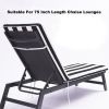 Outdoor Lounge Chair Cushion Replacement Patio Funiture Seat Cushion Chaise Lounge Cushion(Black/White Color)