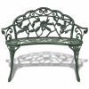 Garden Bench 39.4' Cast Aluminium Green