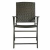 Set of 4 Rattan Folding Chair