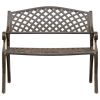 Patio Bench 40.2" Cast Aluminum Bronze