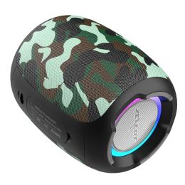 S53 Mini Bluetooth Speaker Portable Wireless Column Waterproof HIFI Lossless Sound Quality Stereo Subwoofer Loudspeaker (Ships From: China, Color: S53-Camouflage)