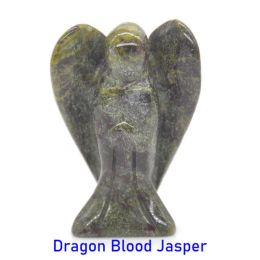 Wholesale Guardian Angel Statue Crystal Ornament (Color: Dragon Blood Jasper)