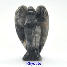 Wholesale Guardian Angel Statue Crystal Ornament (Color: Rhyolite)