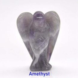 Wholesale Guardian Angel Statue Crystal Ornament (Color: Amethyst)