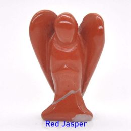 Wholesale Guardian Angel Statue Crystal Ornament (Color: Red Jasper)