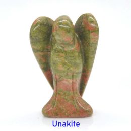 Wholesale Guardian Angel Statue Crystal Ornament (Color: Unakite)