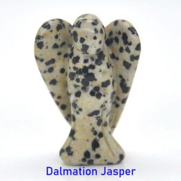 Wholesale Guardian Angel Statue Crystal Ornament (Color: Dalmation Jasper)