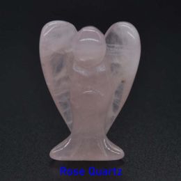 Wholesale Guardian Angel Statue Crystal Ornament (Color: Rose Quartz)