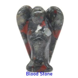 Wholesale Guardian Angel Statue Crystal Ornament (Color: Blood Stone)