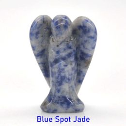 Wholesale Guardian Angel Statue Crystal Ornament (Color: Blue Spot Jade)