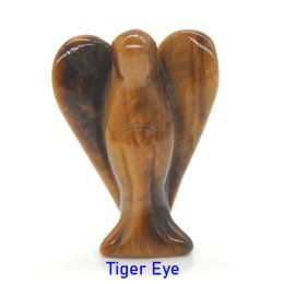 Wholesale Guardian Angel Statue Crystal Ornament (Color: Tiger Eye)