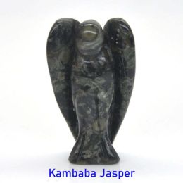 Wholesale Guardian Angel Statue Crystal Ornament (Color: Kambaba Jasper)