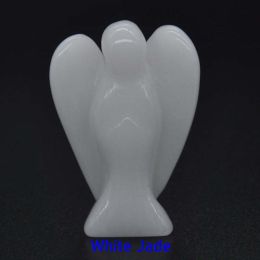 Wholesale Guardian Angel Statue Crystal Ornament (Color: White Jade)