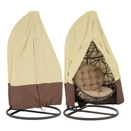 Waterproof Swing Cover Hanging Chair Cover for Outdoor (Color: Beige)