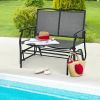 Iron Patio Rocking Chair for Outdoor Backyard and Lawn