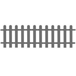 Picket Fence WPC 78.7"x23.6" (Color: Grey)