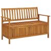 Garden Storage Bench 47.2" Solid Acacia Wood