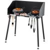 Backyard Garden Camp Table Dutch Oven Cooking Table W/ Wind Shield