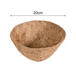 2Pcs Round Balcony Hanging Bonsai Basket Liner Coconut Shell Flower Pot Planter (size: 20cm)