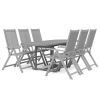 7 Piece Patio Dining Set Solid Wood Acacia