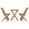 5 Piece Folding Outdoor Dining Set Solid Teak Wood