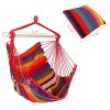 Hammock Hanging Chair Canvas Porch Patio Swing Seat Portable Camping Rope Seat