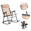 Outdoor Patio Headrest Folding Zero Gravity Rocking Chair