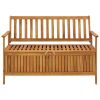 Garden Storage Bench 47.2" Solid Acacia Wood