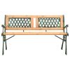 Garden Bench 48" Cast Iron and Solid Firwood